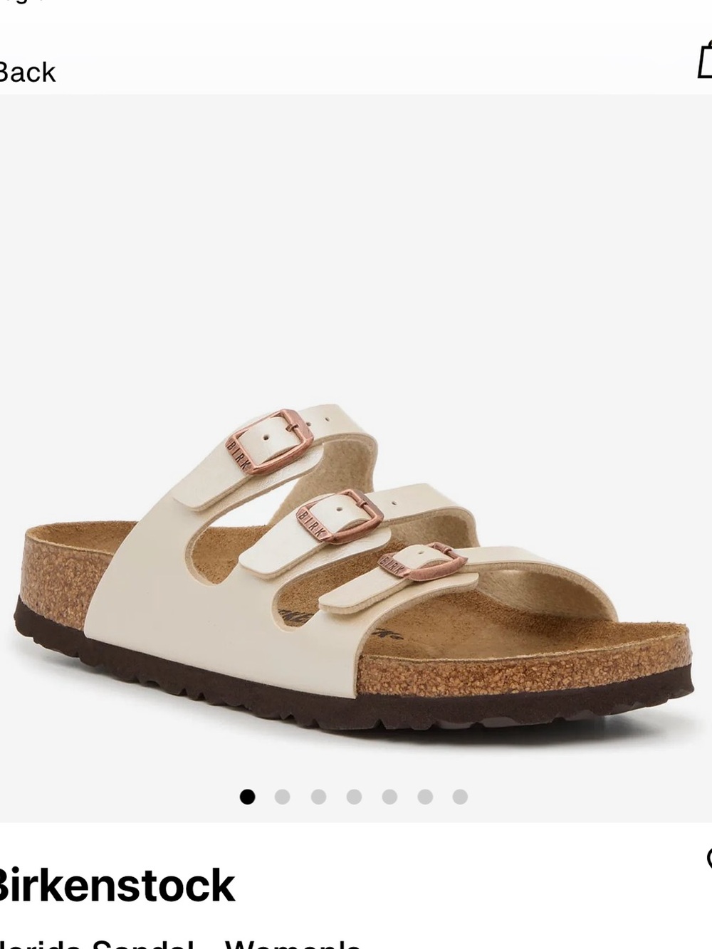 Birkenstock NWT Florida sandal in cream multi strap brown bottom